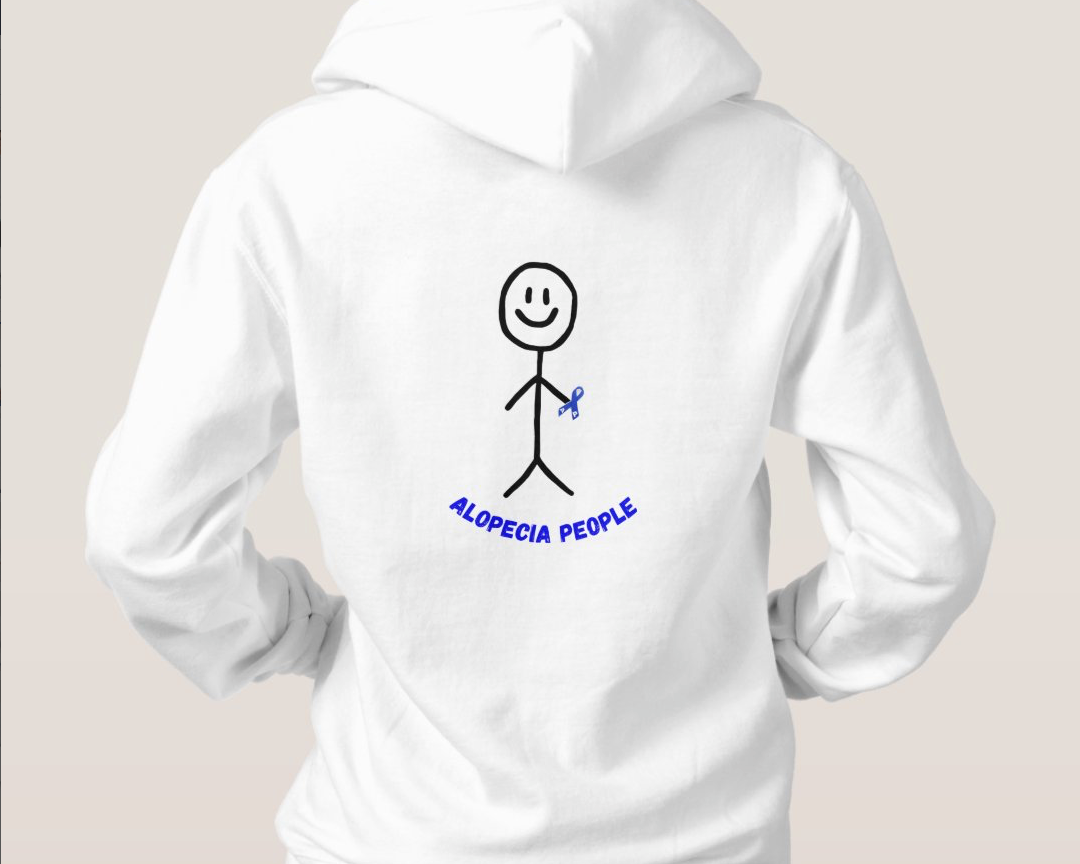 White Alopecia People Hoodie