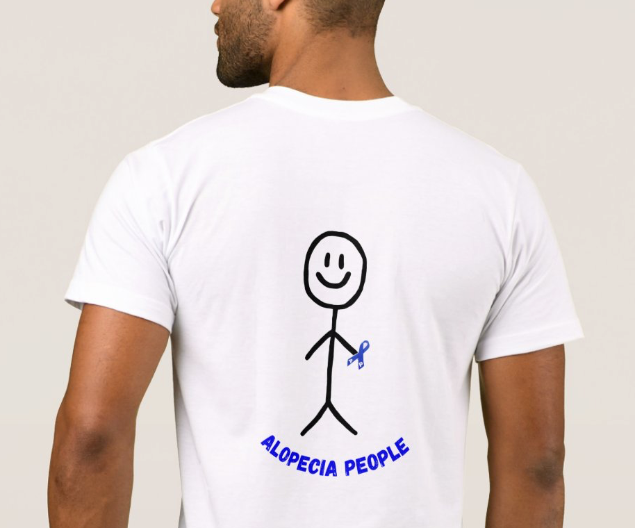 White Short Sleeve Alopecia People T-shirt